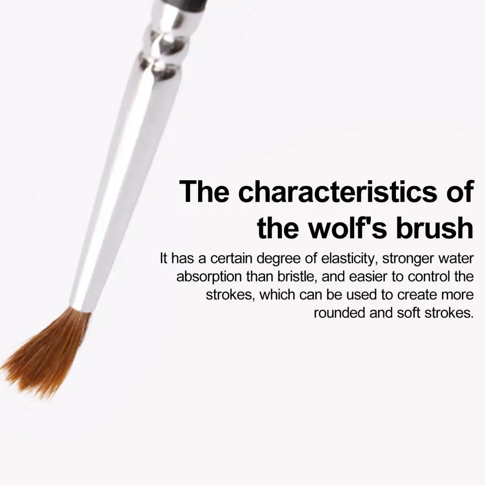 แปรงระบายสีรายละเอียดแปรงระบายสีดีไซน์สามเหลี่ยม6ชิ้น/เซ็ตชุดพู่กันระบายสีละเอียดมากสำหรับอะคริลิกสำหรับขนาดเล็ก