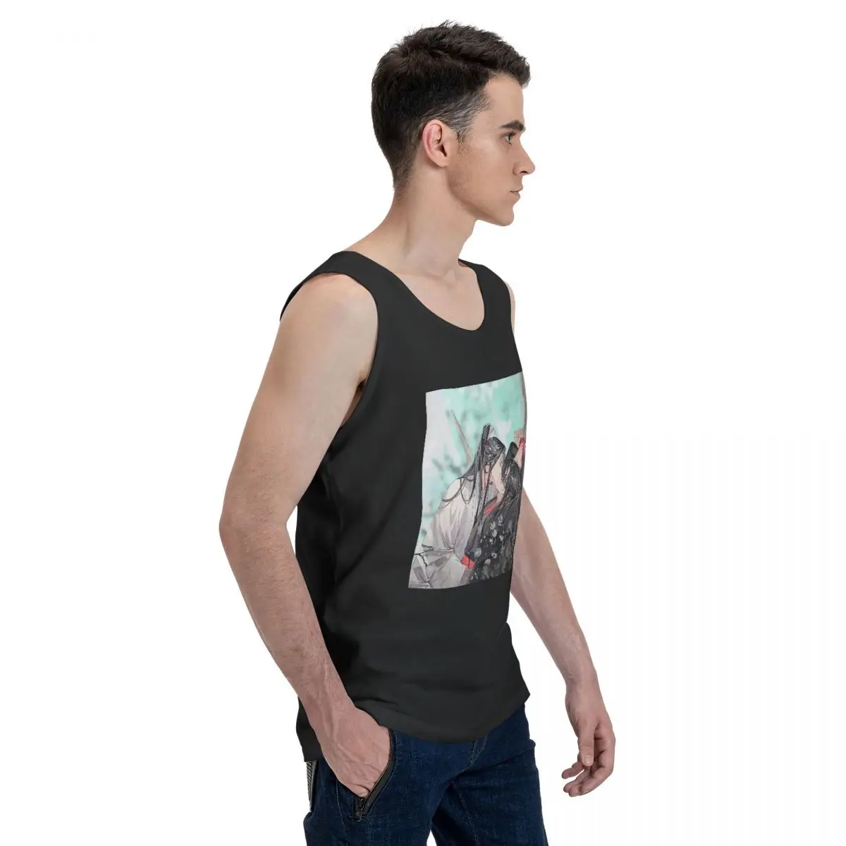 Mo Dao Zu Shi The Grandmaster Of Demonic Cultivation 100% Cotton Men's Sweatshirt Vest Sleeveless Tees Men Tank Tops T-shirt