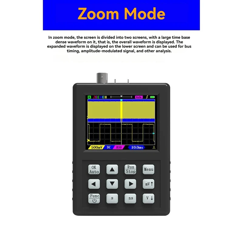 DSO1C81 2.8 นิ้วHandheld Digital Oscilloscope 80Mแบนด์วิดท์Oscilloscope 250Mสัญญาณ 2 In 1 Oscillometer