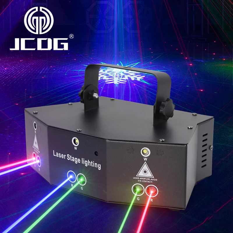 JCDG 9-Eye RGB Laser Stage Light DMX Scan Projector Colorful KTV Bar Disco Bar House Xmas Holiday Decor