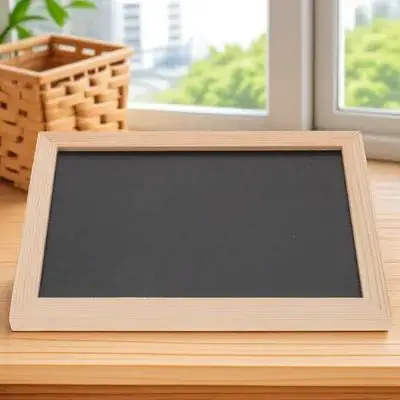 

Double-Sided Mini Chalkboard Sign 18x13cm Erasable Reusable Blackboard Message Board Hanging Wall Decor Display