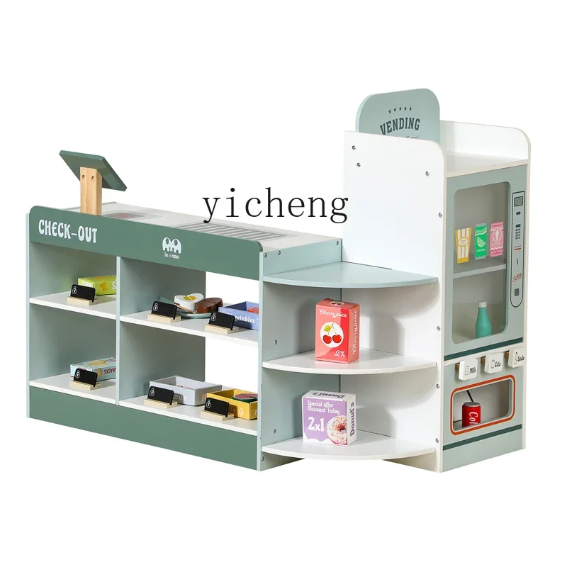 ZC ekspres do kawy narożny supermarket zabawka drewniany domek do zabawy w kuchni automat sprzedający