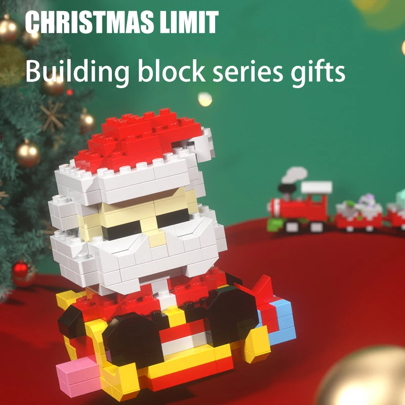 Creative Christmas Series Santa Claus House Assemble Building Blocks Model DIY Educational Toys for Kids Xmas Gift Ornaments