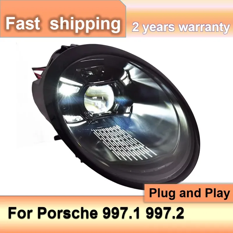 

Car Accessories for Porsche 911 Head Light 2005-2012 997 Headlight 997.1 997.2 DRL Turn Signal Low High Beam Projector Lens