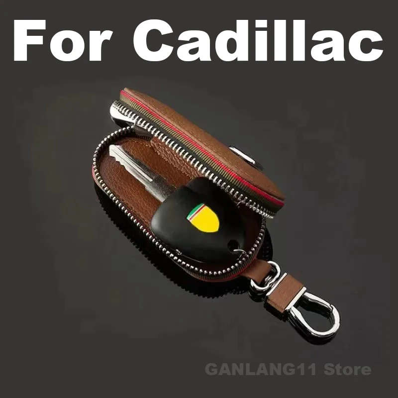 

Автомобильная прямая сумка для ключей на молнии, чехол для ключей для Cadillac ATS CTS SRX Escalade XT4 XT5 XT6 XT4 XT5 XT6, универсальная сумка для прямых ключей
