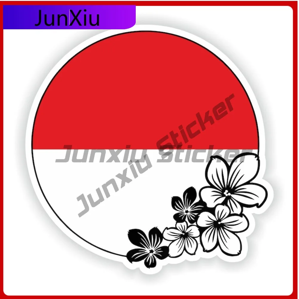 

Monaco Sticker Round Flag Funny Creative SUV Truck Anti UV Auto Accessories Vinyl Decal For Car Truck SUV Window Bumper Laptop