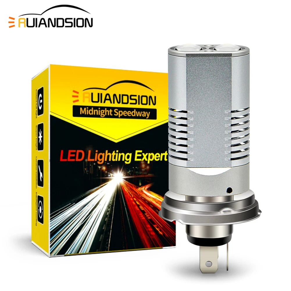 P45T R2 LED CSP Upgrade Chip 10-30V Headlight Hi/Lo Beam 30W Halogen Headlights Replacement For Motorcycle Scooter White 2Pcs