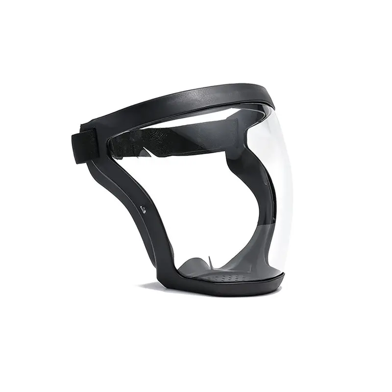 A98E-5 Set Work Protection Mask Full Face Protector Shield Transparent Facial Protector Face Dustproof With 10 Filter Black