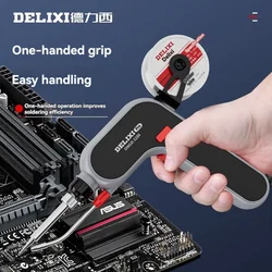 DELIXI Elektrische Soldeerbout Kit 120W High Power Automatische Soldeerpistool met Tin Houder Professionele Thuis Lasgereedschap