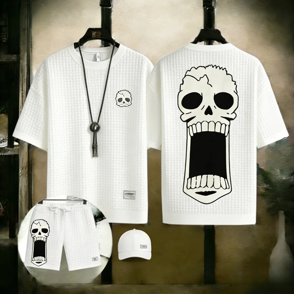 2026 Summer New Design Duckan Boxing Gym Loose Waffle Shirt Shorts