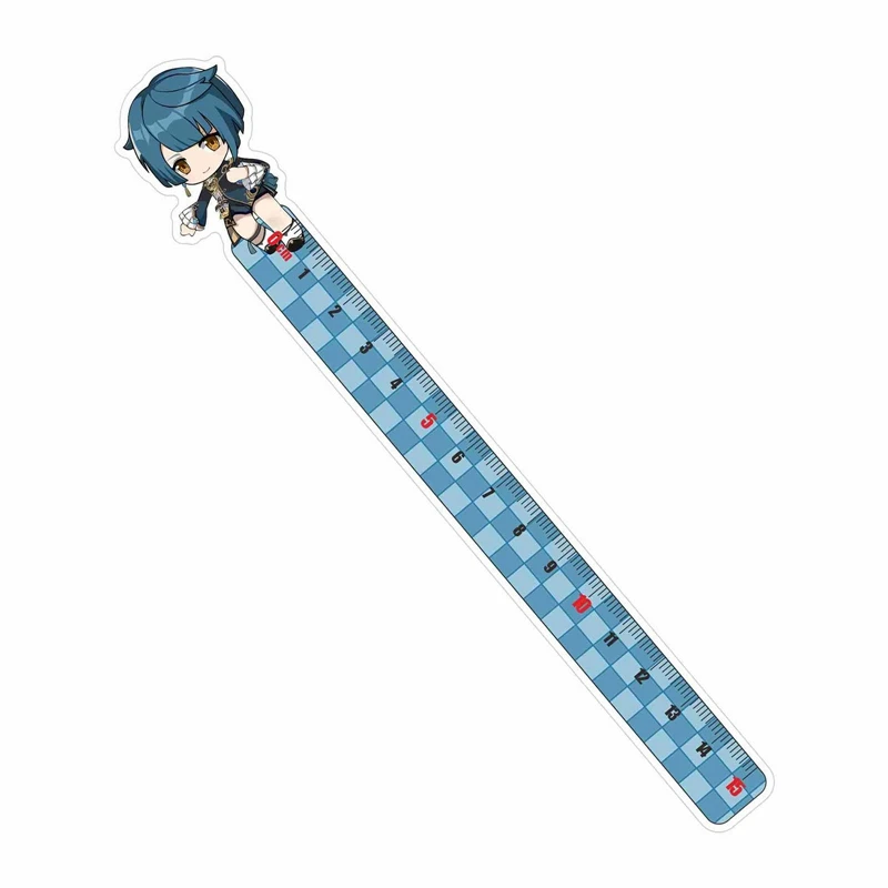 Genshin Impact Rulers Straight Ruler Keqing Klee Barbatos Kawaii Stationery Student Drafting Supplies School Supply