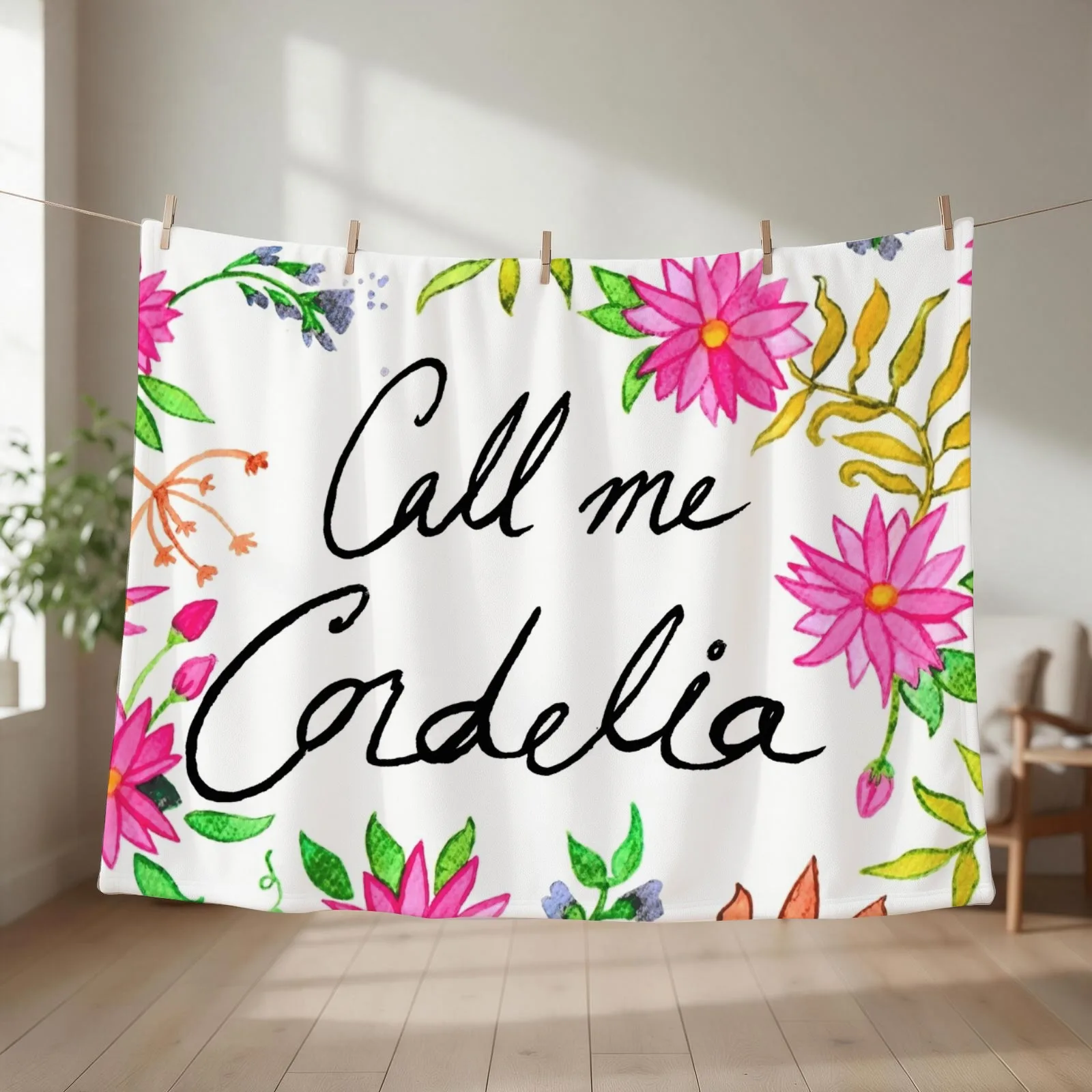 Call Me Cordelia - Anne of Green Gables Throw Blanket couch cozy soft plush fuzzy picnic outdoor blanket