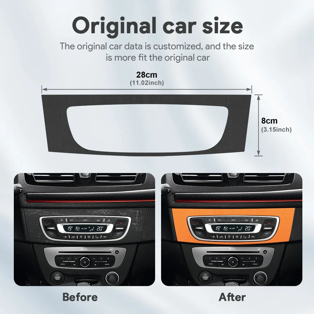 

For Renault Fluence Megane 3 RS 2009 2010 2011 2012 2013 2014 2015 Car Central Control CD Top Suede Trim LHD RHD Sticker