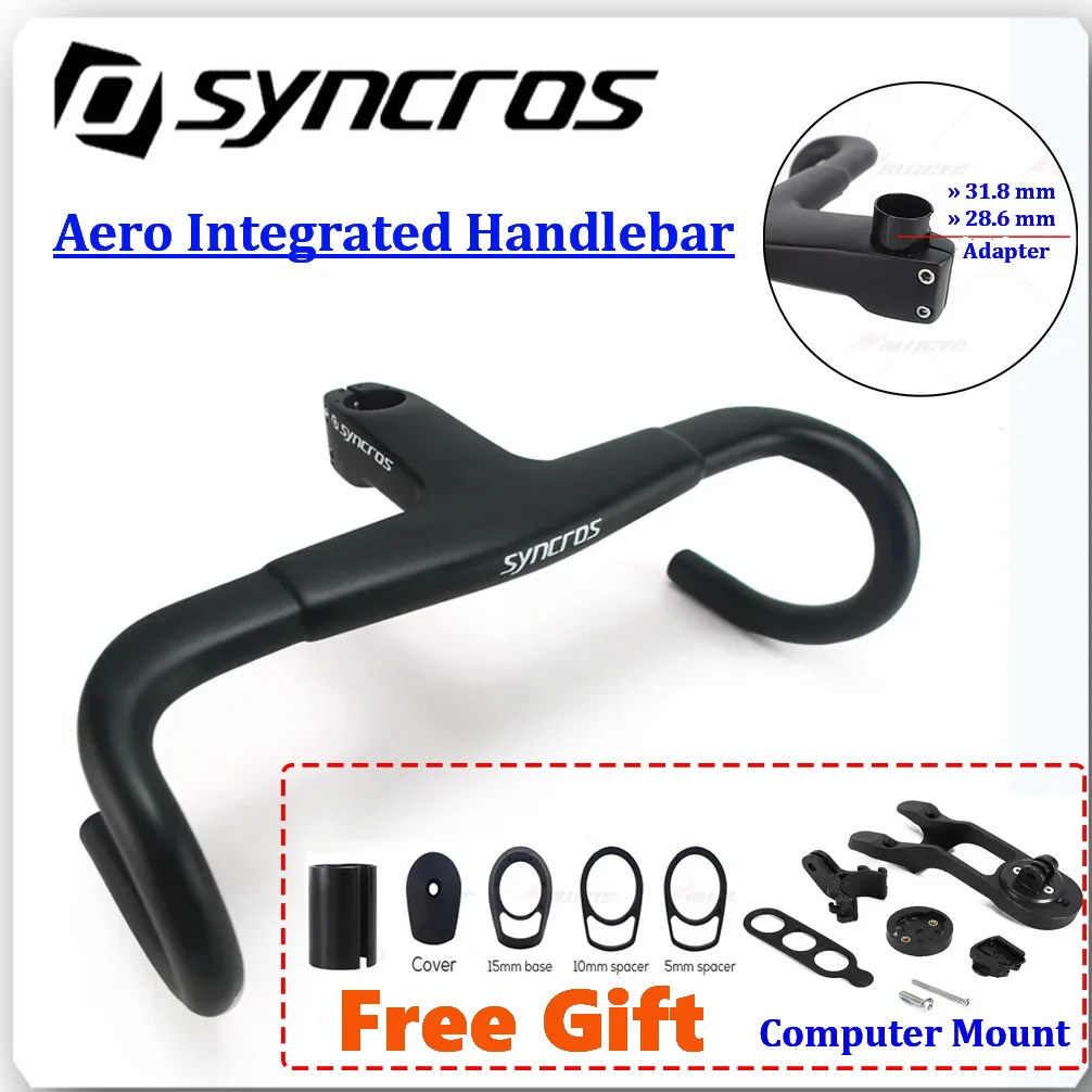 

SYNCROS-H-ONE 11 Aero Integrated Bar Stem Handlebars Screws, 31.8mm Diameter and 28.6mm Converter, Bicycle Parts