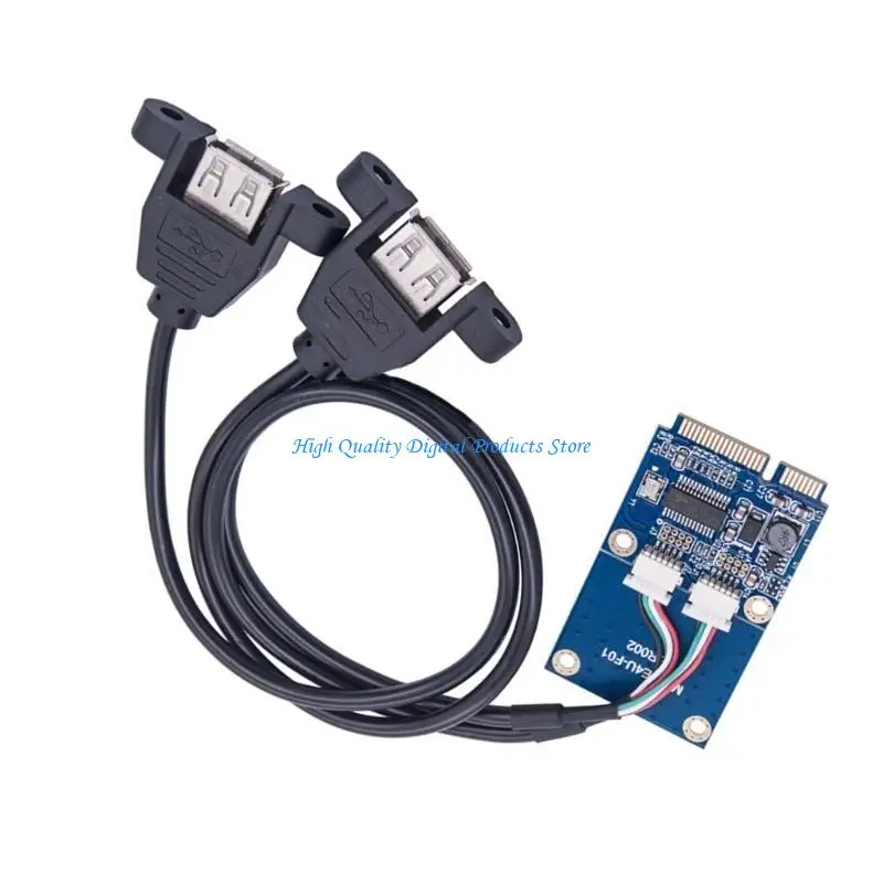 U2JE Universal Mini PCIe/M.2 Wifi A+E para doble cable USB2.0 para múltiples dispositivos
