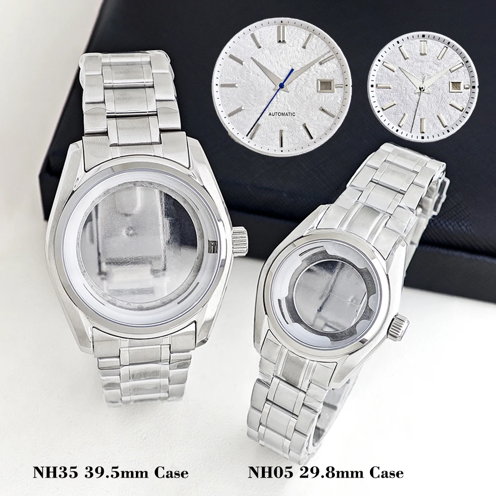 NH05/NH35 Case 29.8/39.5mm Case No Logo Fashion Couple Watch Case Dial For GS NH05/NH35 Movement Men Women Watch Parts Set