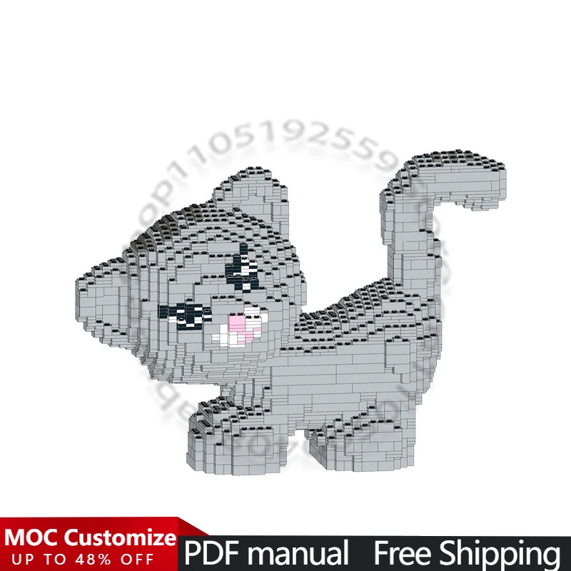 2292 PCS Customize cat MOC Customize Modular Building Block Design Simple Model Educational Technology DIY Boy Toy Birthday Gift