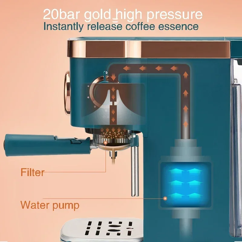 Кофемашина для дома, маленькая ценная быстрая экстракция, итальянская полуавтоматическая паровая молочная попуга