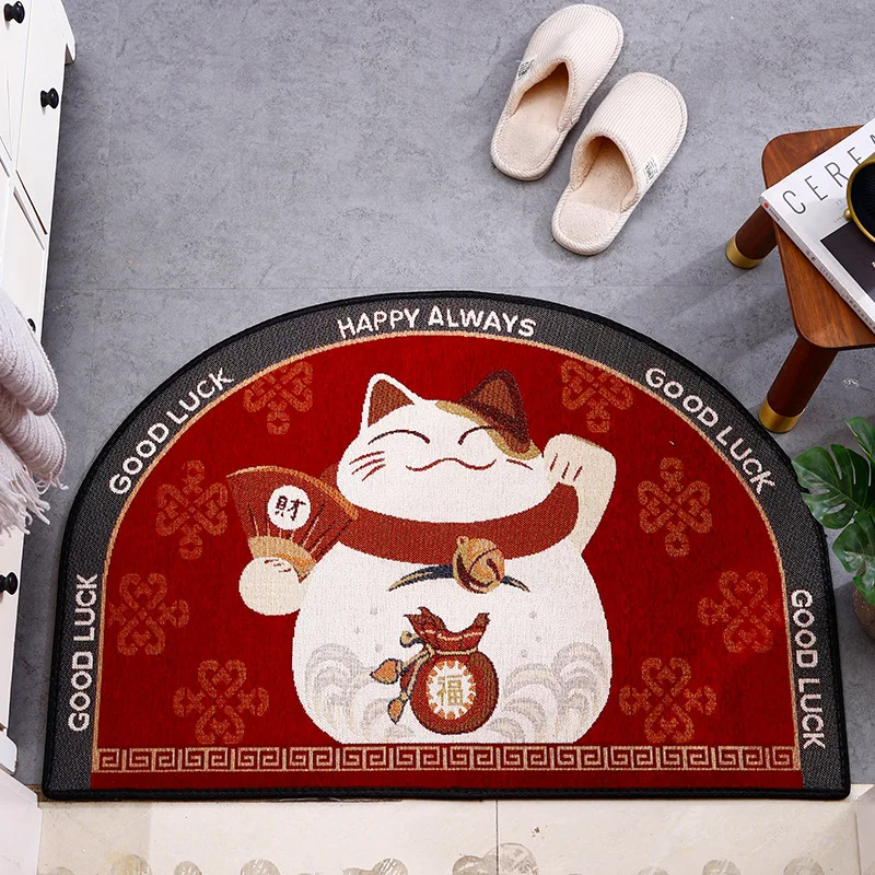 Semi-Circle Entrance Doormat Hallway Floor Mat Anti-Slip Kitchen Bathroom Carpets Door Feet Area Rugs Home Decor