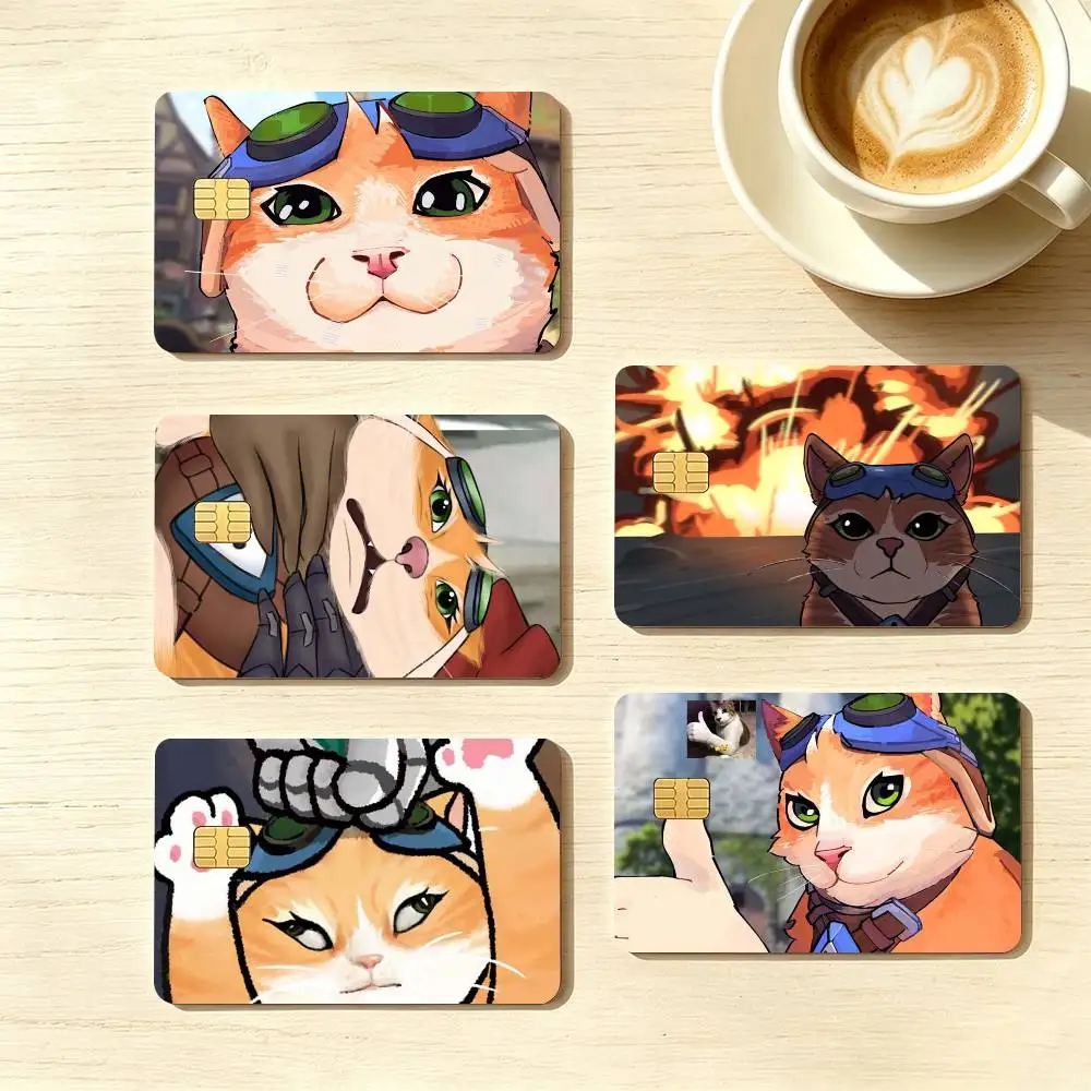 Pop Game Overwatch Fan Jetpack Cat Credit Card HD Stickers Small Chip Waterproof Sticker Game Card Decal Gift