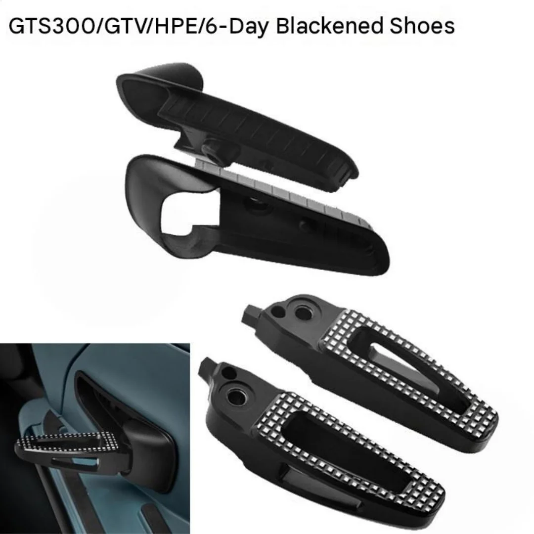 For Vespa GTS 300 HPE/GTV 300 Sei Giorni, after installing the accessory, the passenger's foot pedal is folded.