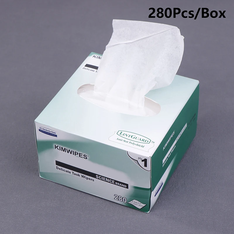 280PCS/Box Optical Fiber Cleaning Dustfree Paper Cleaning Paper Laboratory Lens Paper