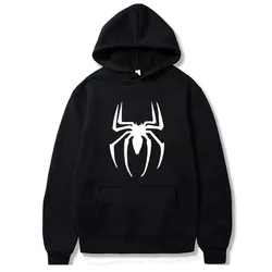 Parkour printhoodies spider men spiderman hoodie for men clothing women pullovers winter sweater sweatshirt jackets black white