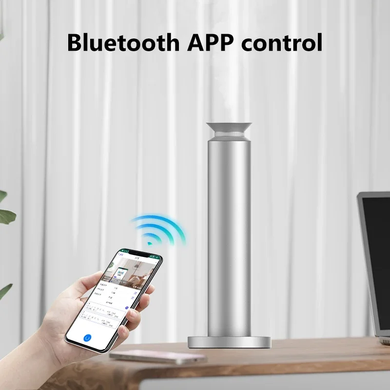 エッセンシャルオイルアロマディフューザー,デラックス,新しいデザイン,Bluetooth,wifi,アプリケーション制御,家庭用,2年間の保証