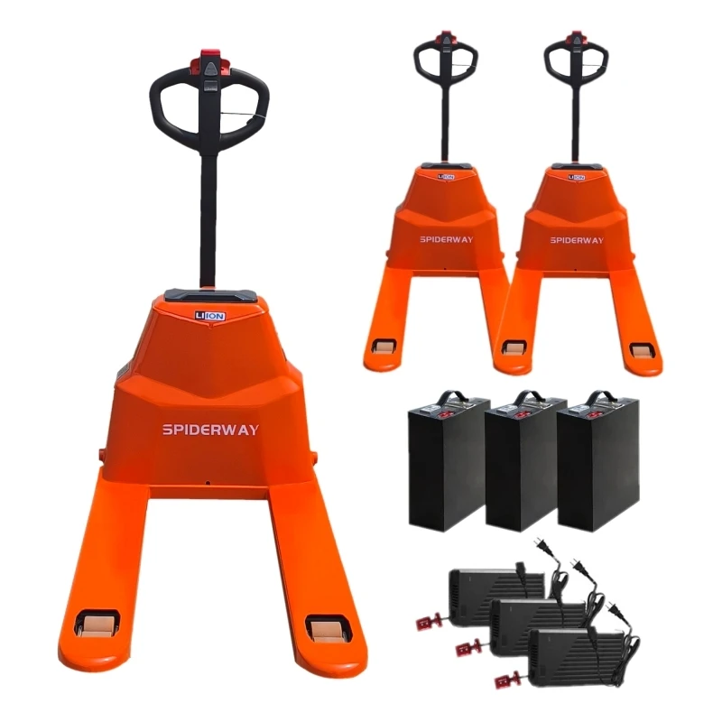 3PC Full Electric Pallet Jack Trucks, 4400 Lbs Cap. 6-Hour Working Time,45