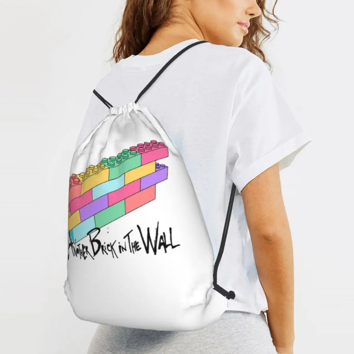Just Another Brick In The Wall Backpacks Multi-function Drawstring Bags Sports Bag Book Bags for Man Woman School