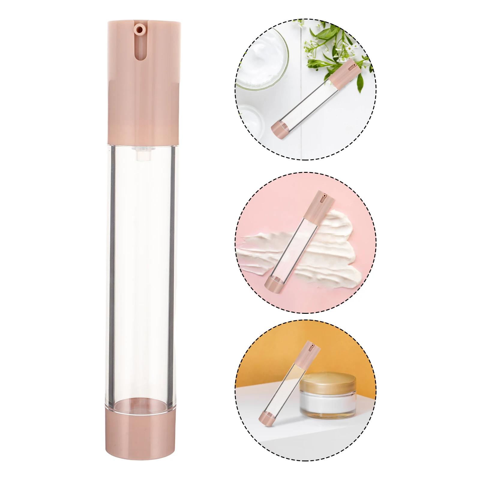 

3pcs Airless Pump Bottles 30Ml Vacuum Bottles Leakproof Cream Containers For Lotion Foundation Eye Cream Refillable Empty Travel