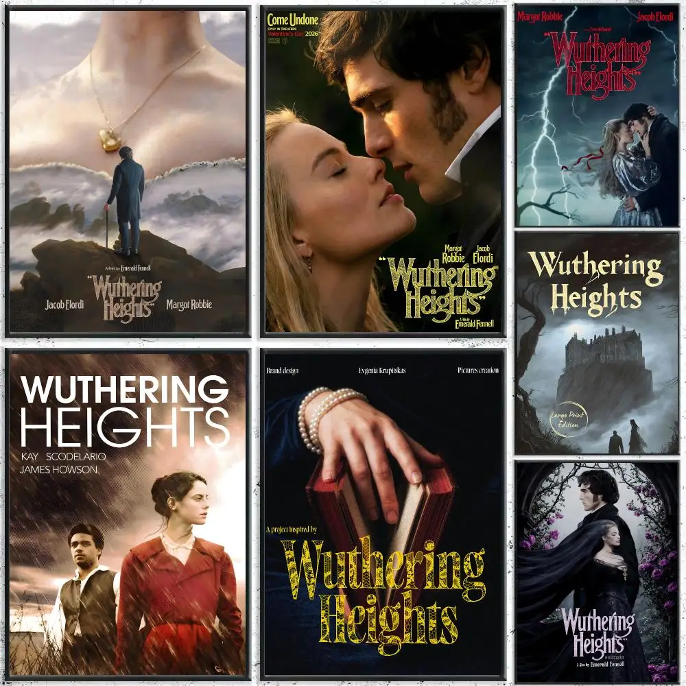 Novel Wuthering Heights Poster Self-Adhesive Waterproof Wall Stickers, Coffee Bar Home Wall Decor