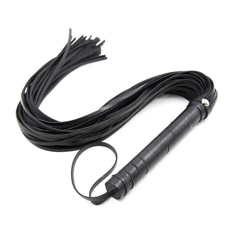 3 Colors High Quality Pu Leather Pimp Whips Racing Riding Crop Party Flogger Hand Cuff Queen Black Horse Riding Whip Length 46cm