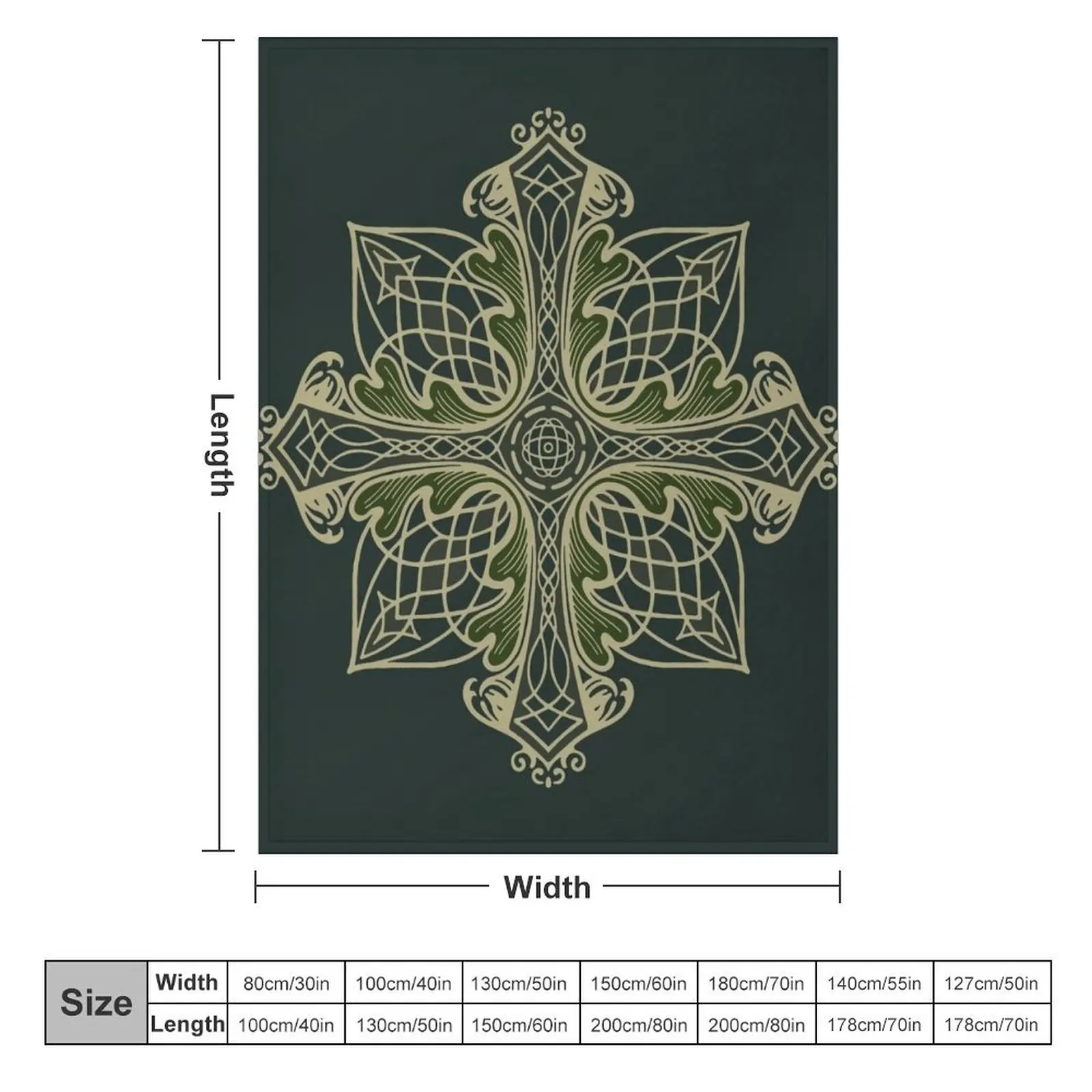 Celtic Oak Cross Throw Blanket Hair Furry Blankets