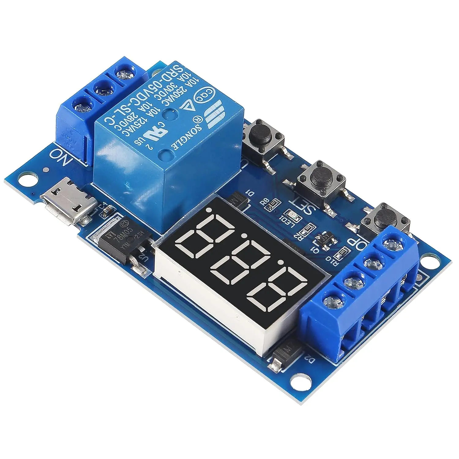 6-30V Relay Module Switch Trigger Time Delay Circuit Timer Cycle Adjustable 828 Promotion