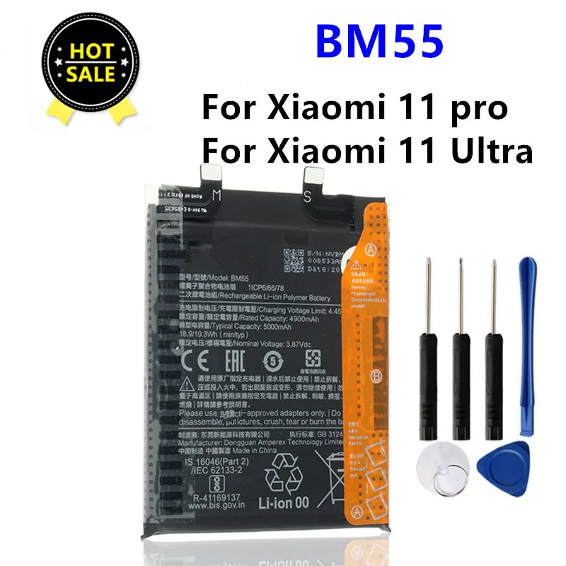 BP42 BM4X BM55 Original For Xiaomi Battery BP42 BM4X BM55 For Xiaomi Mi 11 Mi11 Lite/Mi11/11 Pro / 11 Ultra Replacement Bateria