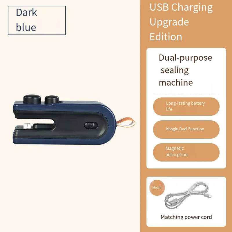 آلة الختم الصغيرة USB قابلة للشحن الحرارة السدادة حقيبة التخزين حزمة بلاستيكية جهاز غلق أكياس الطعام كليب حقيبة يده الغذاء سدادة حرارية