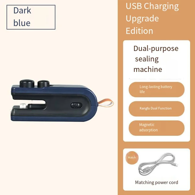 Mini Sealing Machine USB Rechargable Heat Sealer Storage Bag Plastic Package Food Sealer Clip Bag Handheld Food Heat Sealer 2 Mini Sealing Machine USB Rechargable Heat Sealer Storage Bag Plastic Package Food Sealer Clip Bag Handheld Food Heat Sealer 2