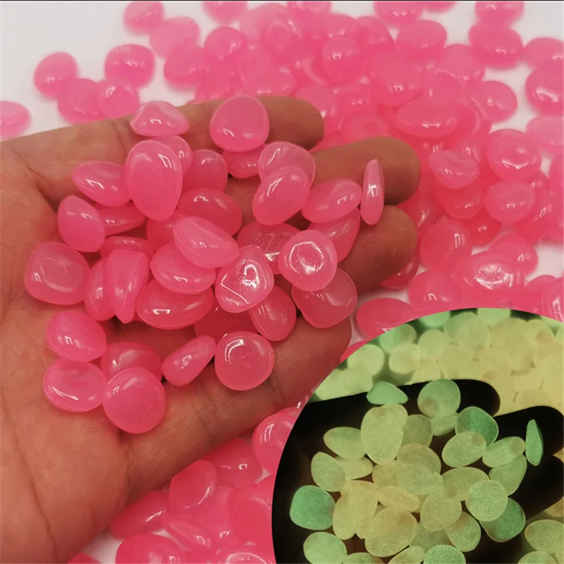 50PCS 30g Simulated Cobblestones Shape Game Pieces Fluorescence Irregular Luminous Acrylic Stone For Board Game Accessories