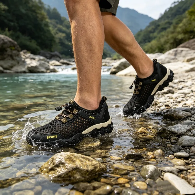 Wading Barefoot Sneakers Breathable Sneakers Men Shoes Fashion Shoes for Men Climbing Hiking Shoes Men Outdoor Beach 2026
