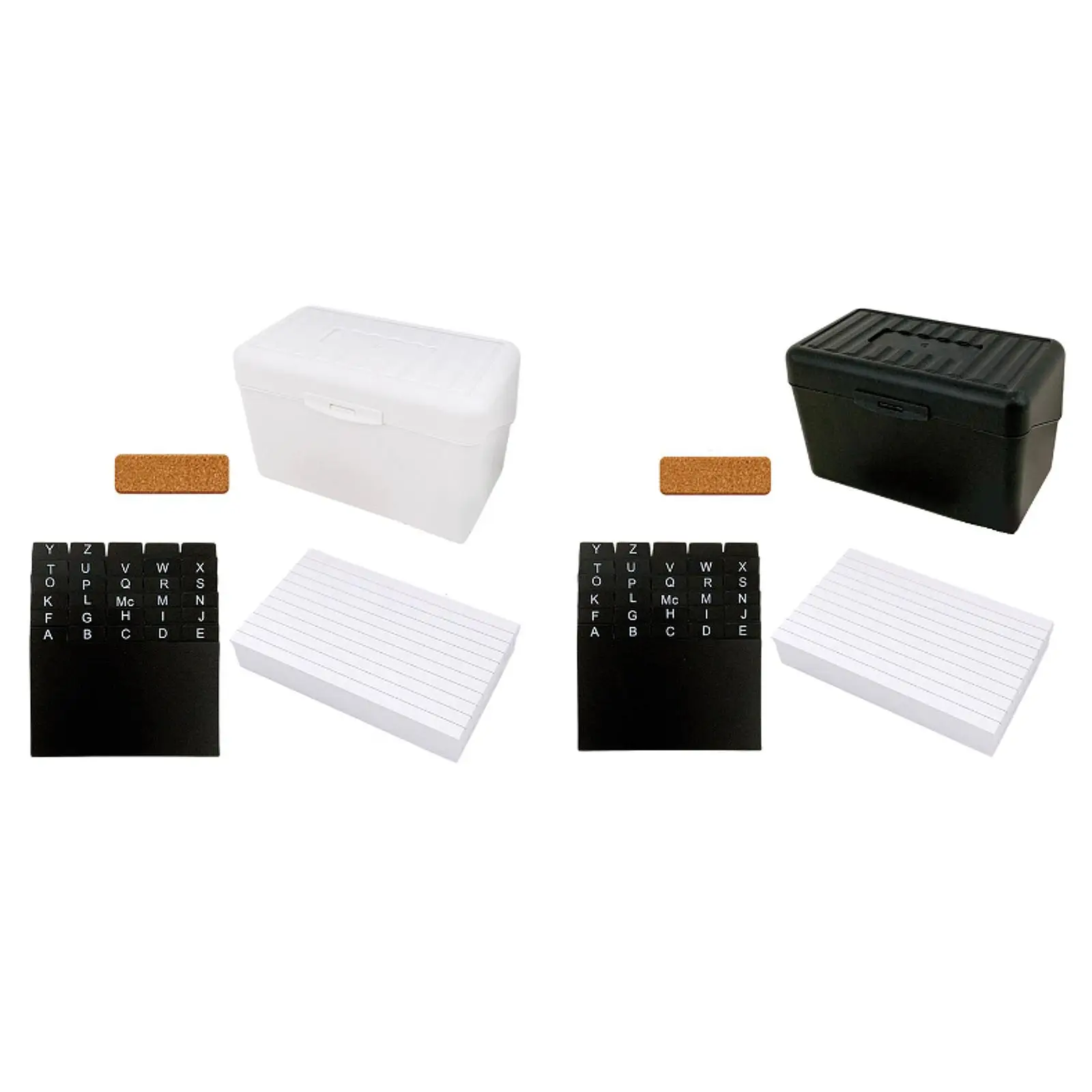 Boîte de rangement polyvalente pour cartes d'index, porte-cartes de visite, cartes lignées avec ders de synchronisation, boîte de recette, évaluation, 3 po x 5 po