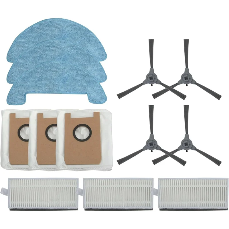 A83X-Set Aksesori Bantalan Pel Sikat Samping Filter Hepa Dirancang untuk Penyedot Debu Loorow AT800