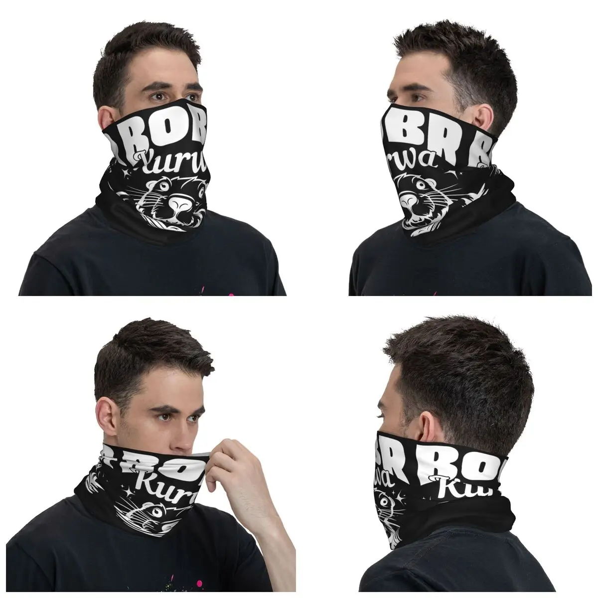 Bober Bobr Kurwa Bandana Neck Cover Printed Polish Face Scarf Multi-use Balaclava Riding Unisex Adult All Season