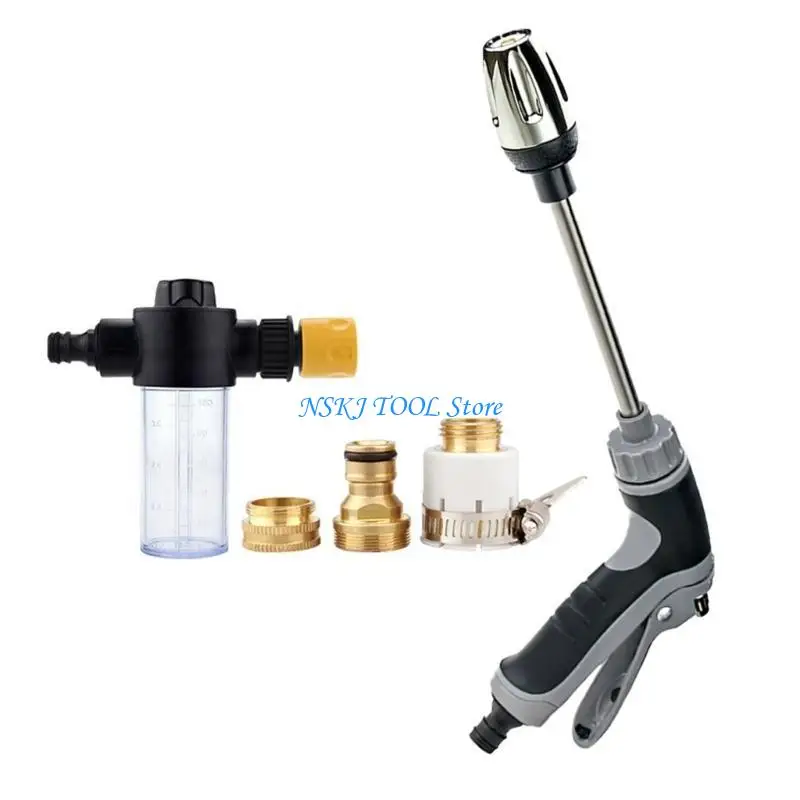

L8RC Cleaning Washer, High Pressure Hose Nozzle with Expandable Rod Telescopic Handle for Window Vehicles Hard to Reach Areas