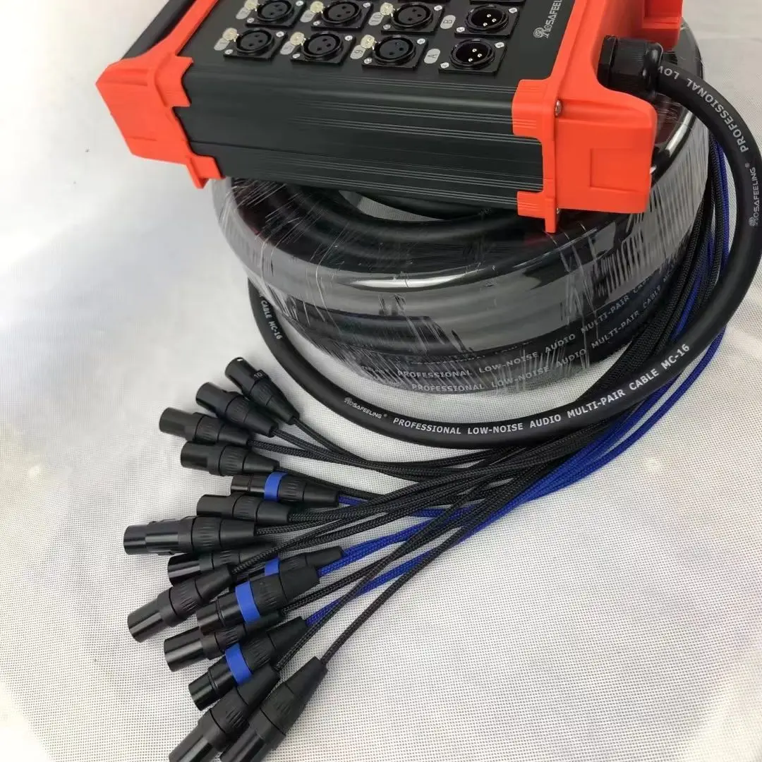 16 Channe Multicore cables with 3 Pin XLR male to female socket extended audio snake cable