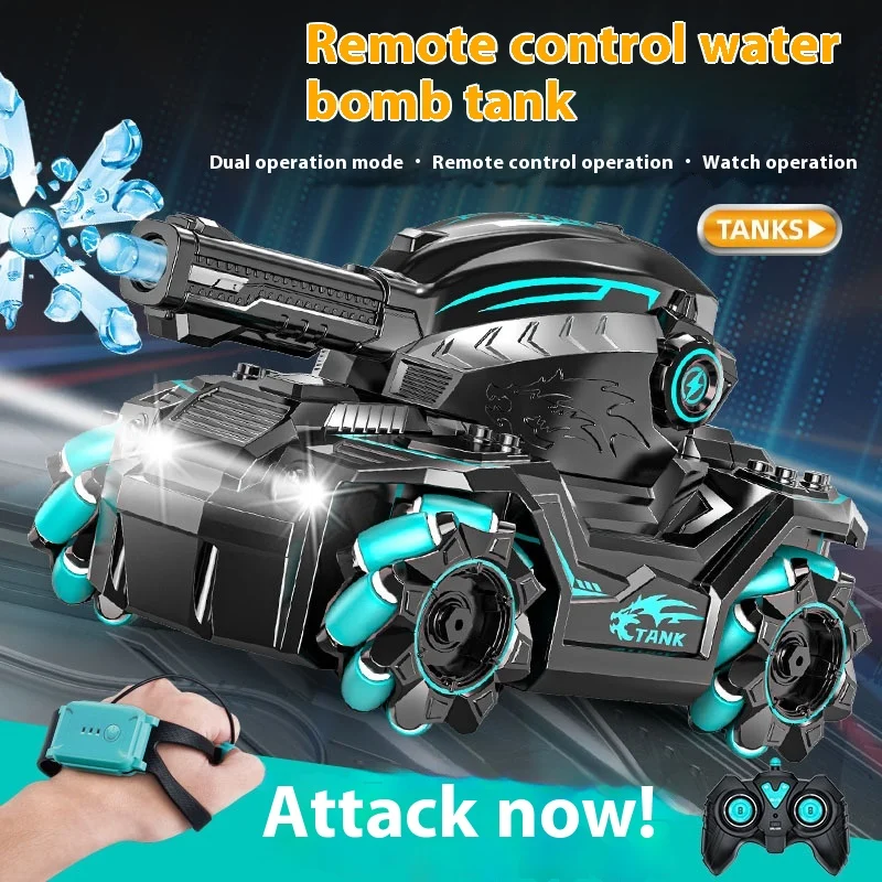 Rc Cars Squirt Remote-Controlled Tank Fires Water Bombs As A Gesture-Sensing Four-Wheel-Drive Mech Boy Christmas Gift