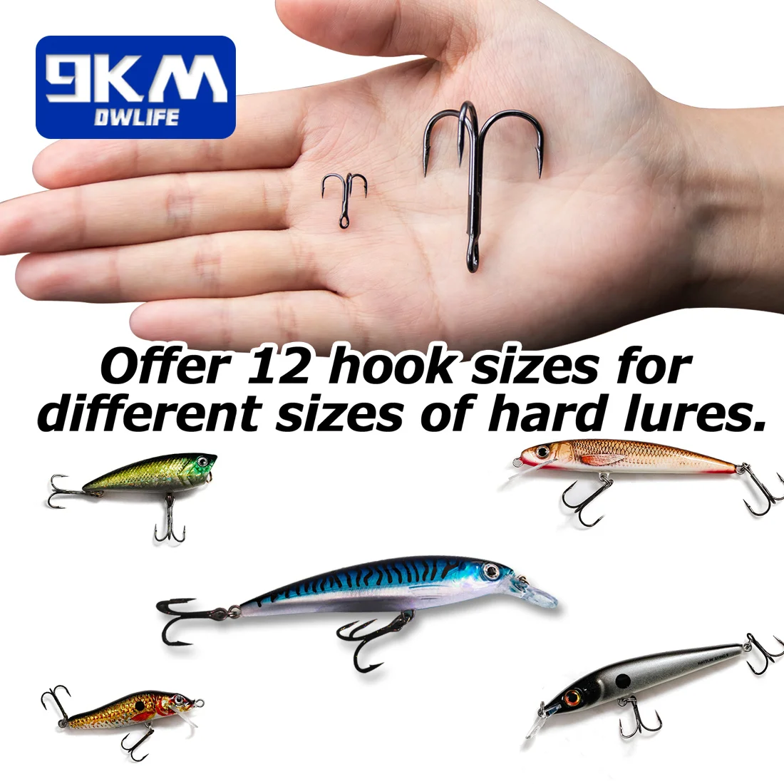 15-50 Stück Angelhaken aus Kohlenstoffstahl, Ersatz-Dreifachhaken für Hartköder, Crankbait, Spinner, Salzwasser, Süßwasser – Detail 4