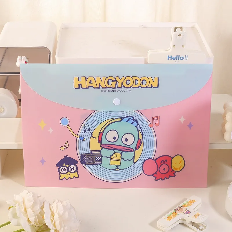 Kawaii Hangyodon Document Pocket Pupil Lovely Large Capacity Data Paper Collection Folder Button Pocket