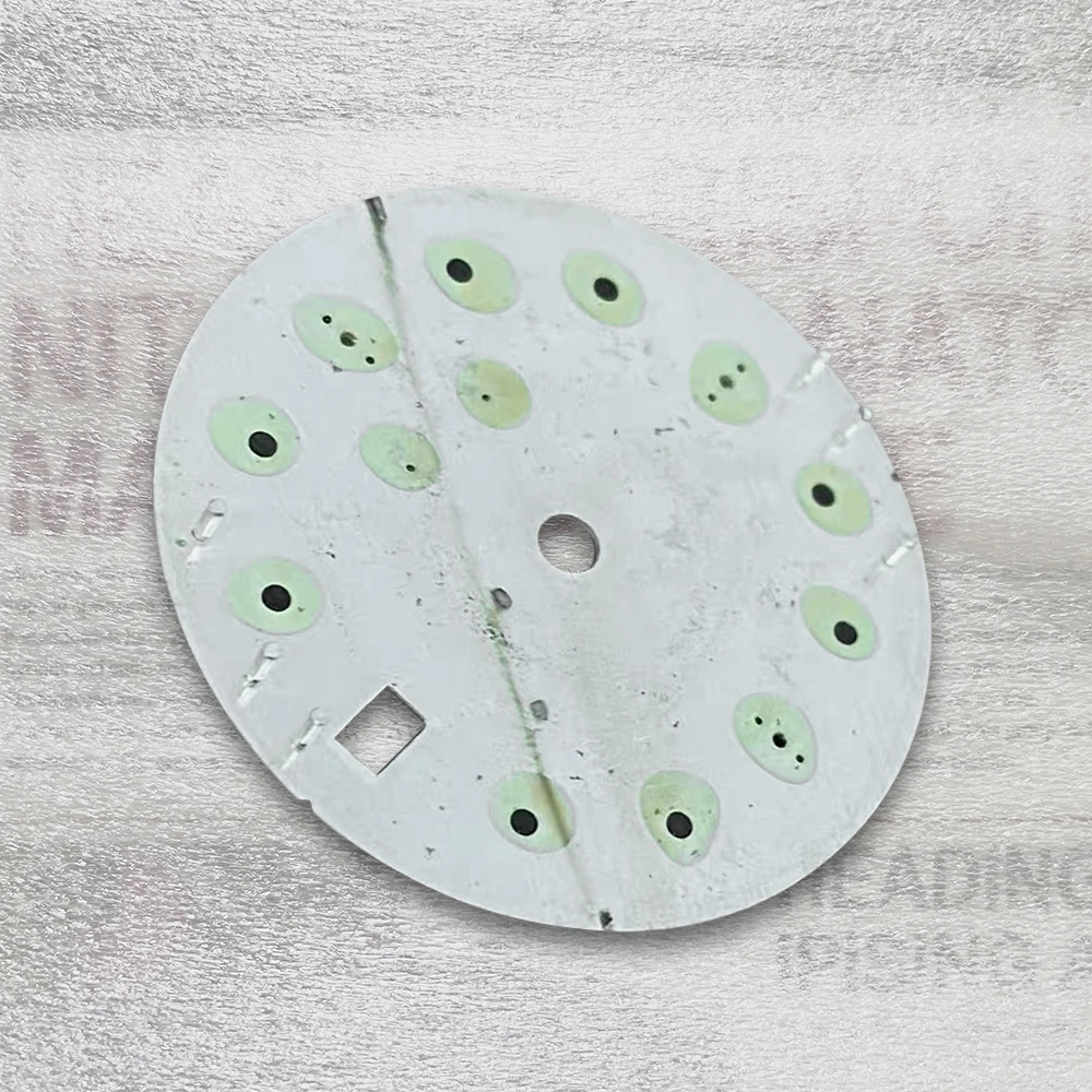 28.5mm S Logo Dial Fit NH35/NH36/4R/7S Movement Bamboo Leaf Dial Green Luminous High Quality Watch Modification Accessories