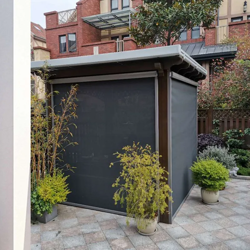 2025Настроить размер, современные роскошные электрические рулонные шторы, кассеты для оконных штор, моторизованные жалюзи на молнии с экраном